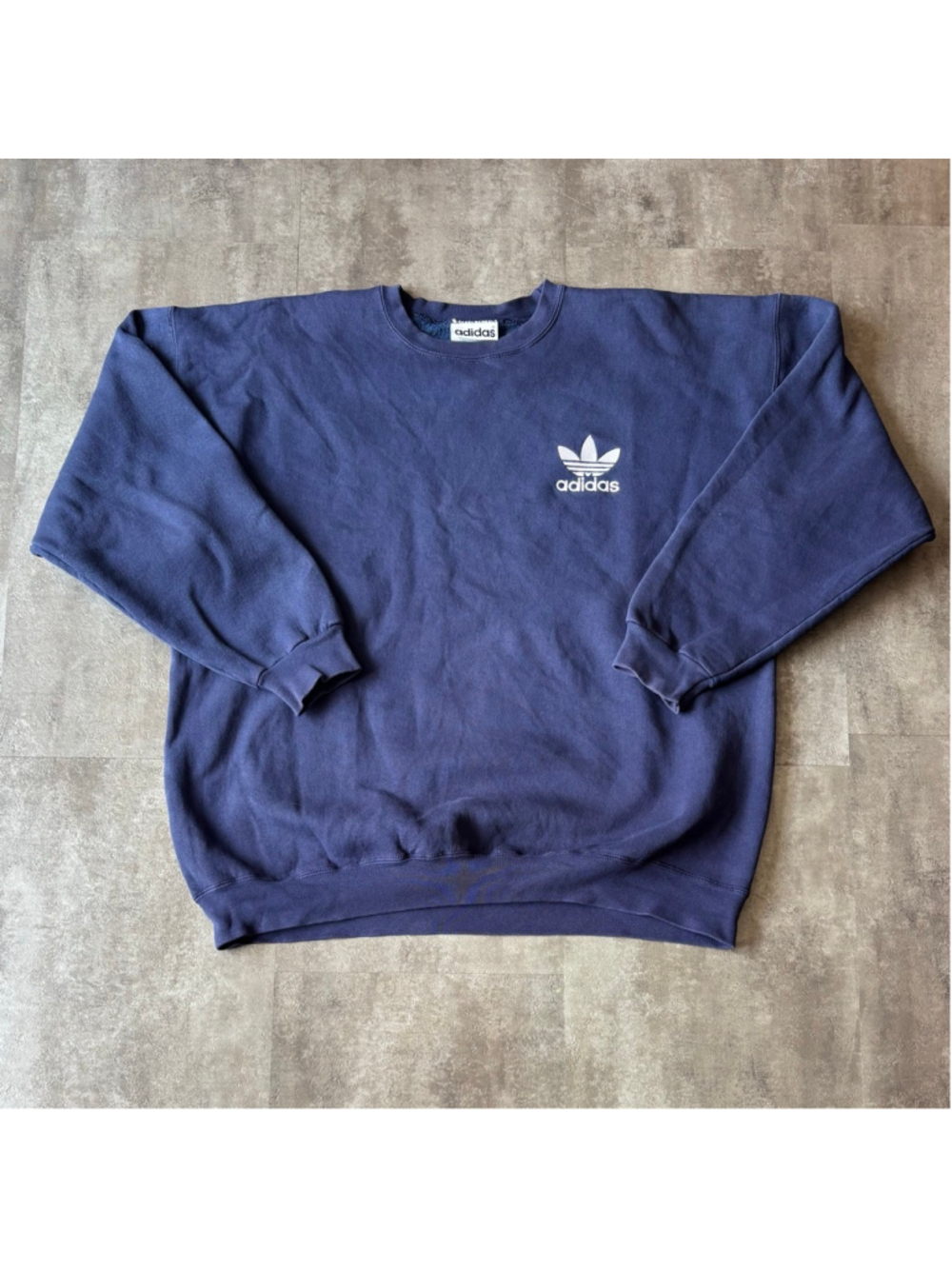 Vintage Adidas Crewneck Sweatshirt Mens XL Made in USA Navy Blue